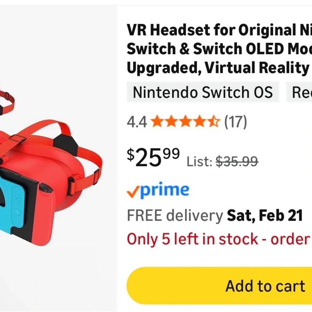 Red and Blue Smartphone VR Headset